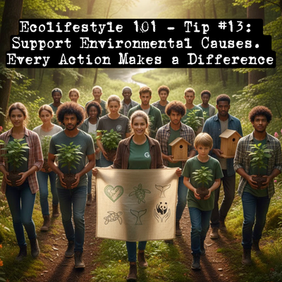 Tip #13: Support Environmental Causes. Every Action Makes a Difference