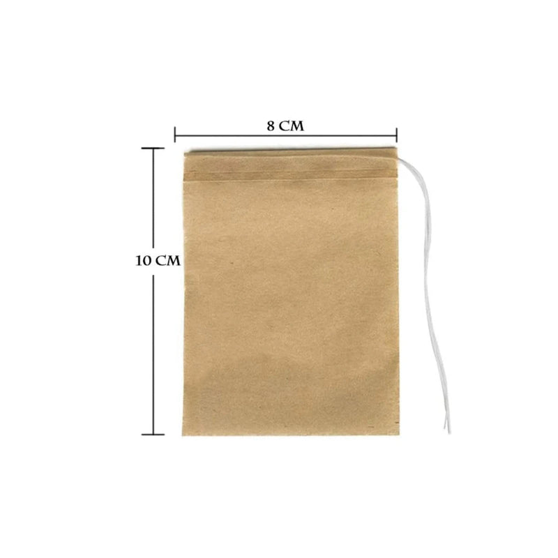 Brown paper bag with dimensions labeled on a white background