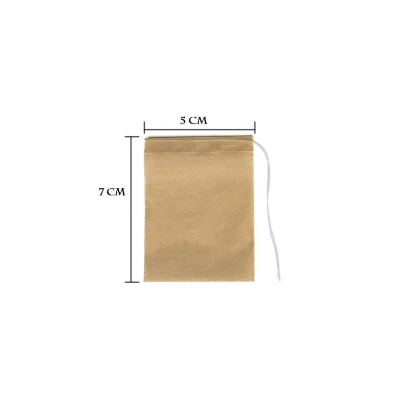 Brown paper bag with dimensions labeled on a white background