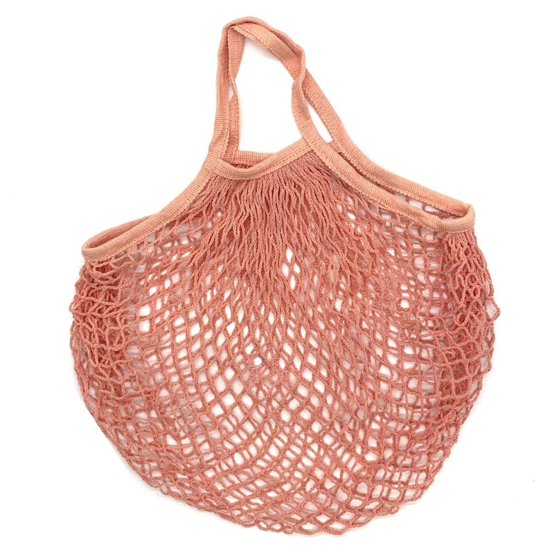 Ecologic Innovation Everyday Mesh Tote in Nude. Reusable 100% natural cotton bag for markets and beach days.