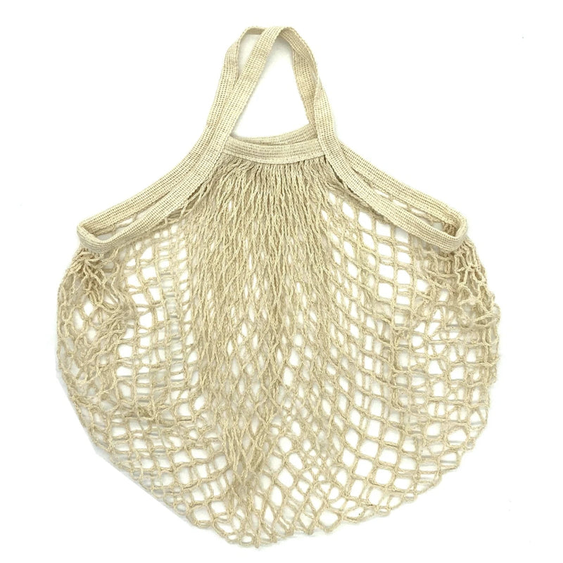Ecologic Innovation Everyday Mesh Tote in Off White. Reusable 100% natural cotton bag for markets and beach days.