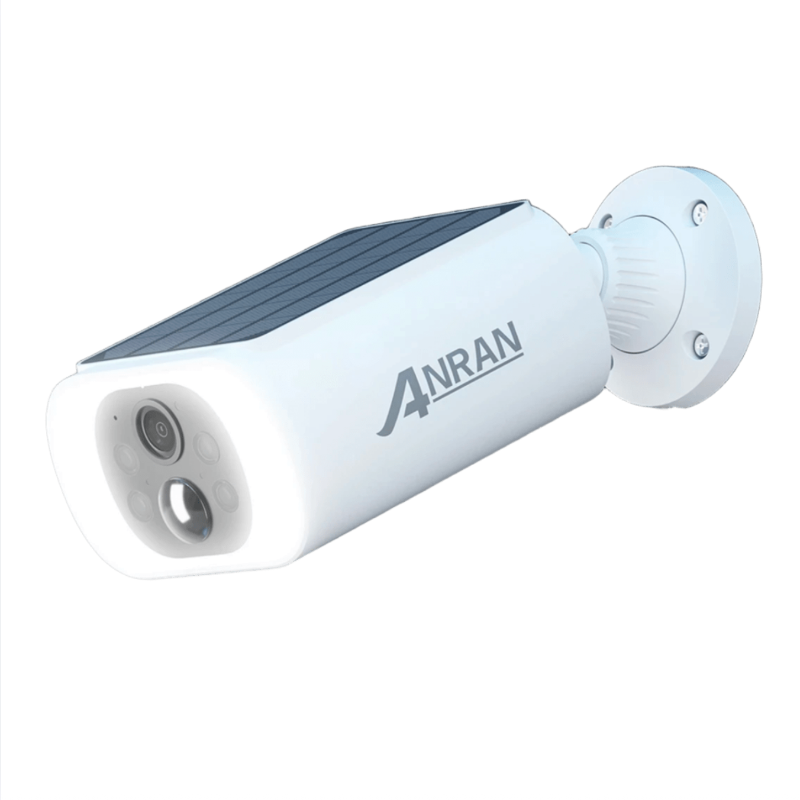 White security camera on a white background